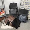 Mochila de grande capacidade dos homens commuter computador mochila moda tabuleiro de xadrez Plaid bolsa escolar feminina estudante universitário bolsa de viagem impermeável