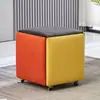 Banqueta de Almacenamiento Moderna Nórdica, Banqueta para Cambiarse los Zapatos, Taburete Pequeño Multifuncional, Taburete Plegable Cubo, Taburete Combinado Cinco en Uno