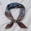 Pañuelo Cuadrado Estilo Étnico Bohemio para Mujer 58X58 Mezcla de Algodón Color Contrastante Pañuelo Decorativo para la Cabeza Pañuelo Flor de Cachemira Transfronterizo