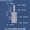 Conector de Plástico Reductor Grueso en T Recto a Través de Manguera Tubería de Agua Tubería de Aire Adaptador Conector Junta de Púa