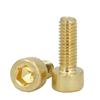Tornillos Cilíndricos de Latón H62 con Cabeza Hexagonal Socket Tornillos de Cabeza Hexagonal Socket M3M4M6M12 Tornillos Mecánicos de Cabeza Cúpula de Cobre