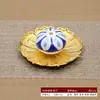Porta-incienso Transfronterizo Adorno de Cerámica Quemador de Incienso de Aleación Estilo Japonés Base Bandeja para Incienso Uso en el Hogar Porta-incienso de Flujo Inverso Soporte para Incienso Juego de Dos