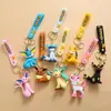 Llavero Colgante Dibujo Animado Creativo Transfronterizo Familia de Pikachu y Eevee Accesorios para Llavero de Bolsa de Coche Venta al por Mayor