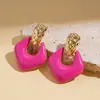 Pendientes Geométricos de Gota de Aceite Otoño e Invierno Europeos y Americanos, Pendientes Estilo Retro de Hong Kong, Pendientes de Moda, Sencillos y Versátiles para Mujer