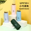 Mini Paraguas 50% de Descuento con 6 Varillas, Paraguas Plegable Plano UV para el Sol para Mujeres, Doble Uso para Sol y Lluvia, Paraguas Promocional con Recubrimiento Negro para Protección Solar