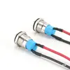 Interruptor de Botão Metálico 12MM Auto-Retorno Momentâneo Redondo À Prova d'Água Alimentação Auto-Travante Botão de Modificação para Carro Pequeno