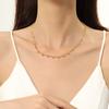 Collar de acero de titanio con cadena de cuentas de acero inoxidable multicolor nicho europeo y americano que no se decolora cadena de lujo ligero para mujer fabricante simple
