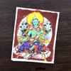Pintura thangka pintada à mão com areia de minério de cinábrio e ouro Ben-vida Buda Huang Caishen Zakilam pintura thangka da vida passada e presente núcleo
