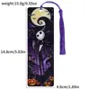 Marcapáginas de Halloween con diseño de llanto de noche de Navidad, decoración navideña, accesorios colgantes DIY