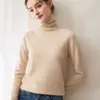 Suéter de Cachemira de Cuello Alto Apilado de Alta Gama Francés para Mujer, Suéter de Punto Pullover, Suéter Base Elegante Versátil de Corte Ajustado, Ropa Interior