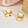 Brincos Geométricos Irregulares de Novo Produto Transfronteiriços, Aço Titânio Aço Inoxidável Banhado a Ouro 18K, Brincos Vintage, Joias Exclusivas de Alta Qualidade