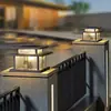 Lámpara solar de poste para vallas de villas exteriores, entradas de patios y jardines, en un nuevo estilo chino