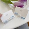 Golpea la cura de Azul ~ 2022 pequeño juego de pendientes de Margarita diseño de nicho pendiente de oreja pendientes estilo Ins para mujer