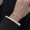 Pulseira Casal Letra Rosto Sorridente Prata 925 Estilo K 2025 Retrô Pulseira Simples Ins Masculino e Feminino Nicho Pulseiras Personalizadas