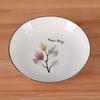 Plato de Arroz Flor Dorada, Plato de Cerámica Estilo Coreano, Plato Hondo Cerámico Multiusos para Hoteles y Restaurantes, Personalizable con Patrón de Logo, Adecuado para Regalos Corporativos