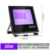 Foco de Comercio Exterior Luz Morada UV Exterior Impermeable IP66 Luz de Ambiente Casa Embrujada de Halloween Foco de 395nm