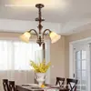 Versátil candelabro de cobre estilo americano para sala de estar, comedor, dormitorio principal, estudio, gran candelabro vintage estilo europeo
