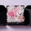 Caixa de Presente de Luxo com Flores Preservadas Transfronteiriça, Caixa de Joias Dupla Porta Estilo Gaveta com Flor de Rosa, Presente de Dia dos Namorados e Dia das Mães