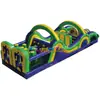 Carrera de Obstáculos Inflable Equipo de Juego Infantil Trampolín Inflable Exterior Tobogán Escalada en Roca Combinación de Carrera de Obstáculos Castillo Inflable