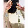 Novo estilo chinês moda all-match esmalte longo Tassel brincos antique Polygonatum Odoratum flor Super imortal elegante mulheres brincos clavícula