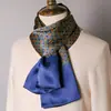 Lenço de Seda de Amora de Alta Qualidade para Homem Lenço de Seda Primavera Outono e Inverno Estilo Chinês Listra Longa Presente de Negócios para Namorado