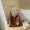 2026 Nuevo Bolso Sencillo Versátil de Lunares de un Hombro para Debajo del Brazo Bolso Cruzado Casual de Moda de Gama Alta para Mujer