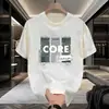 Camiseta de Verano 2026 Estilo Nuevo con Estampado Creativo de Gato, Hombro Normal, Cuello Redondo, Manga Corta, Estilo Coreano de Nicho, Top Versátil, Tendencia Ins