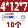 Tornillos de Acero Inoxidable 304 de Cabeza Baja Antiaflojamiento y Antichoque para Pegamento, Cabeza Delgada, Pegamento Azul Interno Torx M2M3-M8
