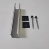 Kit de Suporte de Montagem para Painel Solar de Alumínio para Telhado Inclinado de Telha Metálica Colorida com Trilho Curto Instalação Direta do Fabricante