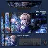 Alfombrilla de ratón extragrande de Violet Evergarden, temática de anime, para jugadores, adecuada para uso doméstico, alfombrilla para teclado de computadora y escritorio, venta al por mayor desde el fabricante