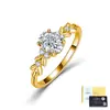 Anillo de plata de ley S925 estilo europeo y americano con diseño de encaje de hoja en forma de corazón y moissanita, anillo de plata estilo femenino, envío directo de fábrica