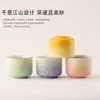 Nuevo Set Creativo de Tazas de Té Cerámicas Degradadas de Alto Valor Estético, Diseño de Paisaje Pintado en Oro, Taza Maestra, Taza para Beber Té, Set de Regalo