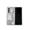 Flor Diagonal de Pedrería Adecuada para Funda de Teléfono Móvil Samsung Zfold678 Zfold5 Pulsera Funda Plegable Simple Cubierta Protectora Femenina