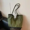 Bolsa de Pana de Color Sólido de Gran Capacidad Nueva Bolsa de Hombro de Pana para Mujer Bolso de Hombro Simple para el Trabajo Bolso de Axila de Viaje