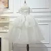 Vestido para Meninas com Lantejoulas Prateadas e Saia de Tule Fofa, Adequado para Damas de Honra, Casamentos, Aniversários, Festas, Apresentações de Piano e Vestidos de Princesa