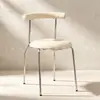 Sillas de Comedor Transfronterizas, Muebles de Restaurante de Moda, Taburetes de Panel de Metal de Hierro Estilo Vintage, Sillas Simples con Funda Suave