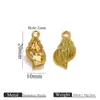 Colgante de Concha Gotas de Aceite de Acero Inoxidable Colgante para Pulsera DIY Colgante Serie Oceánica Colgante de Concha Colgante para Llave