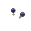 Nuevos Pendientes de Bola Doble Cara Color Caramelo Dos Pendientes para Mujer Diseño de Moda Estilo Simple Pendientes Dulces Frescos