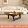 Mesa de centro de cristal, mesa de centro creativa de moda para sala de estar, mesa de centro para apartamento pequeño, mesa pequeña minimalista de lujo ligero simple moderno