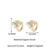 Diseño simple de moda, aretes de lujo con hebilla para la oreja con lazo de alto sentido, viento frío de fritilaria, aretes europeos y americanos al por mayor