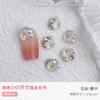 Arte de uñas explosivo de celebridades de Internet, tamaño pequeño, con diamantes, joyería, acabado de cristal, superdestellos, perla, mariposa, hacha, taladro de uñas, decoración.