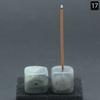 Portaincienso Cuadrado de Piedra Ágata Cristal Natural Base para Incienso Piedra de Cristal para Aromaterapia Inserto para Incienso Adornos Pequeños