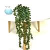 Amazon Rattan de Simulación Cuentas de Planta Verde 3 Horquillas Lágrimas de Amante Diaolum Planta en Maceta Simulación Flor Decoración Adornos