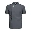 Roupa de Chef Manga Longa Masculina Tamanho Grande Restaurante Hotel Cozinha Roupa de Trabalho Manga Curta Outono e Inverno Hotel Cozinha Roupa