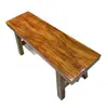 Mesa de Té Estilo Chino, Taburete Doméstico de Roble, Palosanto y Nogal, Banco Grande, Banco Largo de Madera Maciza, Banco Largo de Madera Natural