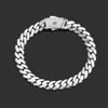 Pulseras Personalizadas para Hombre Hip-Hop Europeo y Americano Cadena Cubana Brillante de Oro de 14K Tendencia Versátil Joyería Transfronteriza Accesorios Más Vendidos