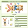 Conejo de Dibujos Animados de Pascua Huevos de Pascua Adornos Pegatinas Estáticas para Puertas de Vidrio Ventanas Flores Embellecimiento de Ambiente Restaurante
