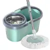 Set de Mopa Giratoria para Uso en Casa, Limpieza en un Paso, Mopa Perezosa sin Manos, Mopa con Centrifugado Automático, Mopa de Cabeza Redonda