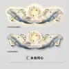 Pintura decorativa de plumas de cisne transfronteriza, arte de pared moderno y lujoso para dormitorio con luces, adecuado para la mesita de noche o la sala de estar, creando una atmósfera cálida y acogedora con iluminación LED