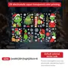 Adesivos Eletrostáticos de Natal Novos Transfronteiriços Decoração de Personagens Verde Natalino Adesivos para Janela de Vidro Adesivos de Decoração de Janela Decorações de Janela